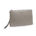 POCHETTE IN SIMILPELLE CON ZIP E TRACOLLA UNISEX ET-HB011 SILVER-SILVER