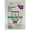 CARICA RETE PD 20W 1TYPE-C + CAVO TYPE-C/LIGHTNING 1,5MT WHITE