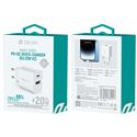 CARICA RETE PD 20W 1TYPE-C + 1USB SMALL WHITE