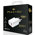 CARICA RETE PD 20W F11 1TYPE-C + 1USB WHITE