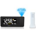 SVEGLIA CON STAZIONE BAROMETRICA C/PROIEZIONE ORA WT 249 BLACK SENS. TEMP INT/EST