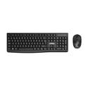TASTIERA MULTIMEDIALE WIRELESS 105P + MOUSE WIRELESS 1600 DPI BLACK