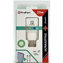 CARICA RETE PD 25W 1TYPE-C + CAVO TYPE-C/TYPE-C 1,5MT ULTRASLIM WHITE
