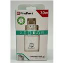 CARICA RETE PD 30W 1TYPE-C + 1USB WHITE