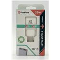 CARICA RETE PD 25W 1TYPE-C + 1USB ULTRASLIM WHITE