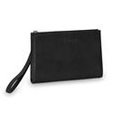POCHETTE IN SIMILPELLE CON ZIP E TRACOLLA UNISEX ET-HB001 BLACK