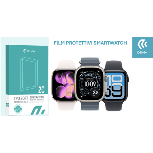 DEVIA FILM PROTETTIVI DISPLAY SMARTWATCH PER PLOTTER